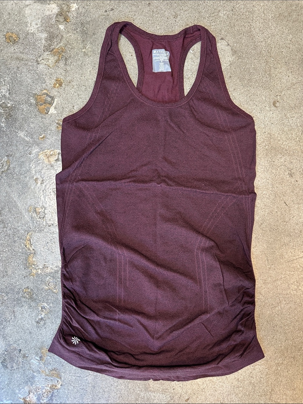 Athleta Speedlight Racerback Heathered Tank Top in Burgundy - Picture 1 of 2